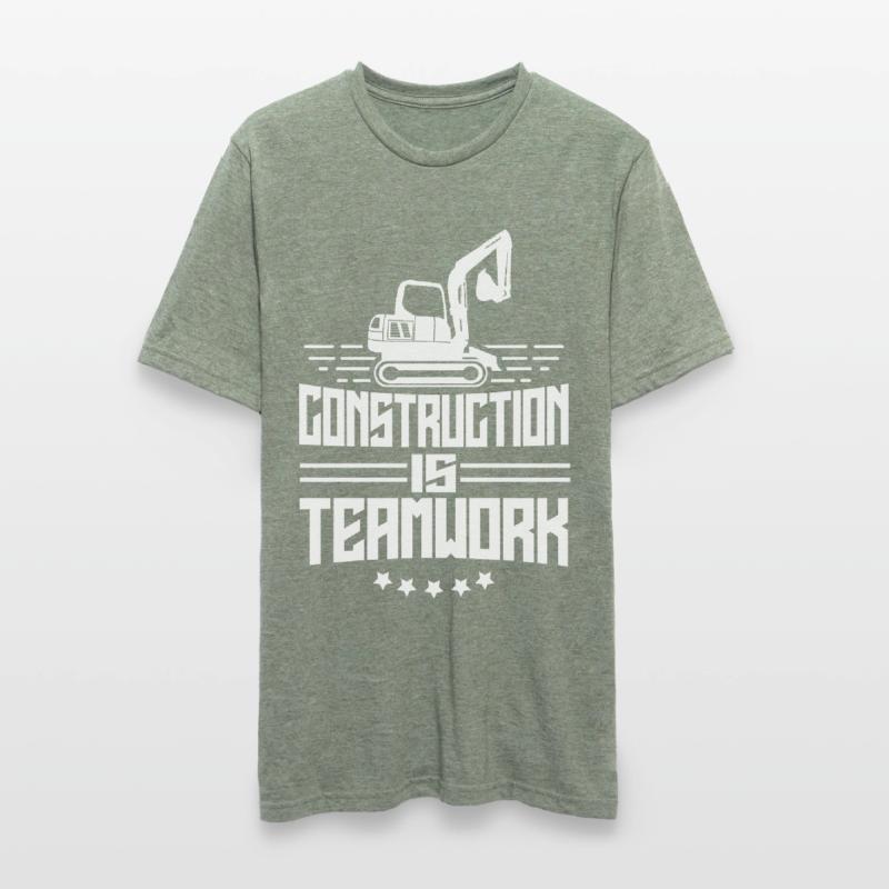 Construction work is teamwork Teamwork Construction Construction site Unisex Polycotton T-Shirt