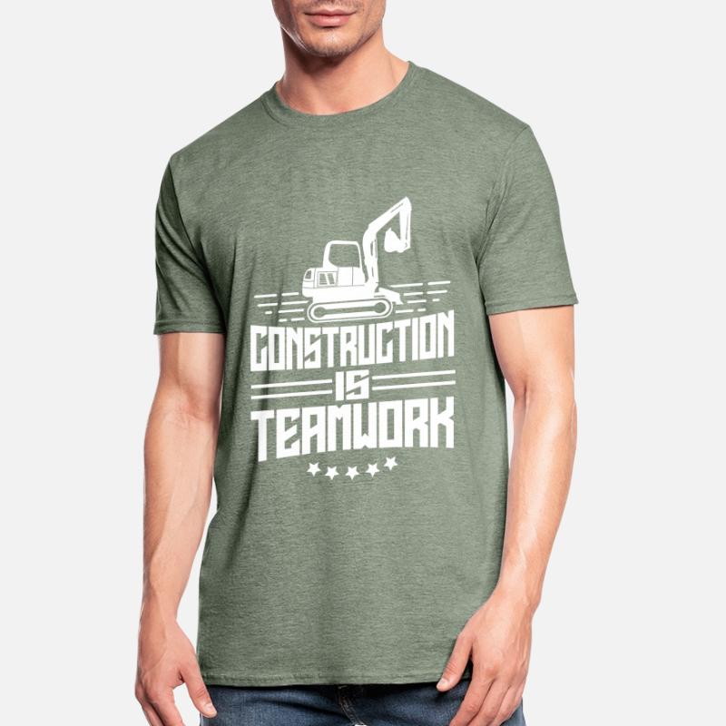 Construction work is teamwork Teamwork Construction Construction site Unisex Polycotton T-Shirt