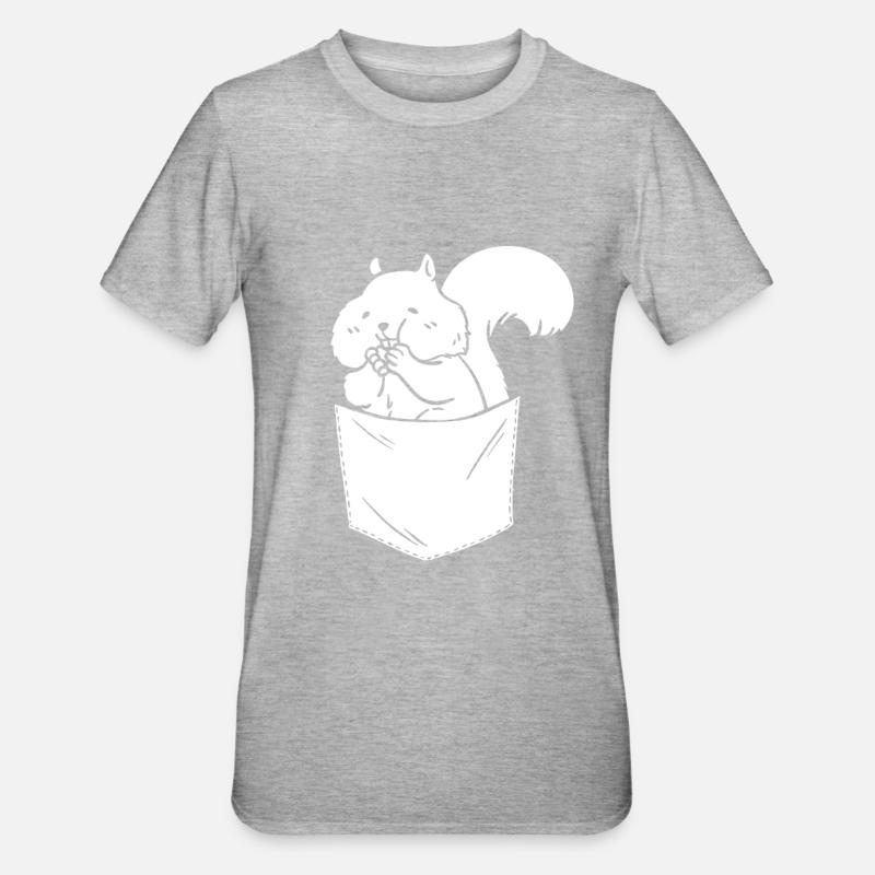 Funny squirrel, squirrel, cute - Unisex Polycotton T-Shirt - heather grey