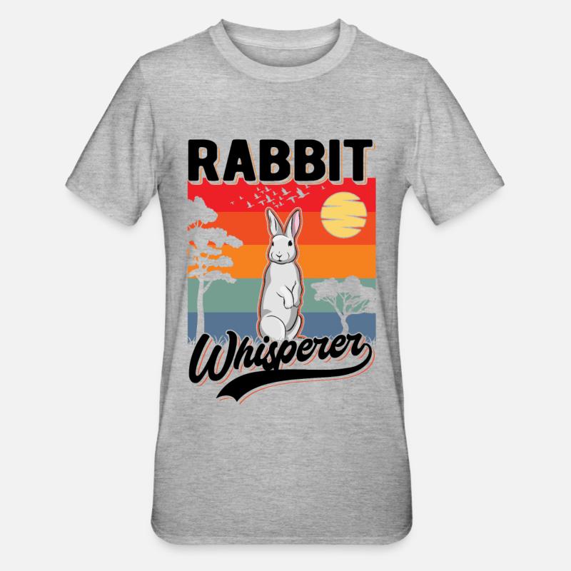 Rabbit Whisperer Rabbit Whisperer - Unisex Polycotton T-Shirt - heather grey