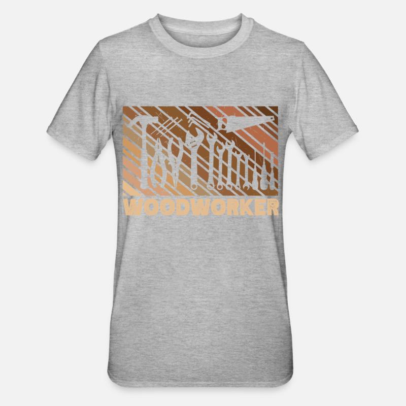 Menuisiers Menuiserie Menuiseries Bûcherons - T-shirt polycoton Unisexe - gris chiné