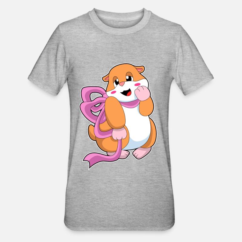 Hamster à l’arc - T-shirt polycoton Unisexe - gris chiné