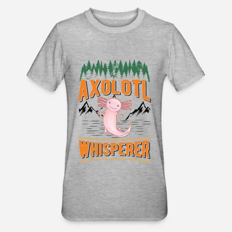 Axolotl Whisperer Queue Lurch - T-shirt polycoton Unisexe - gris chiné