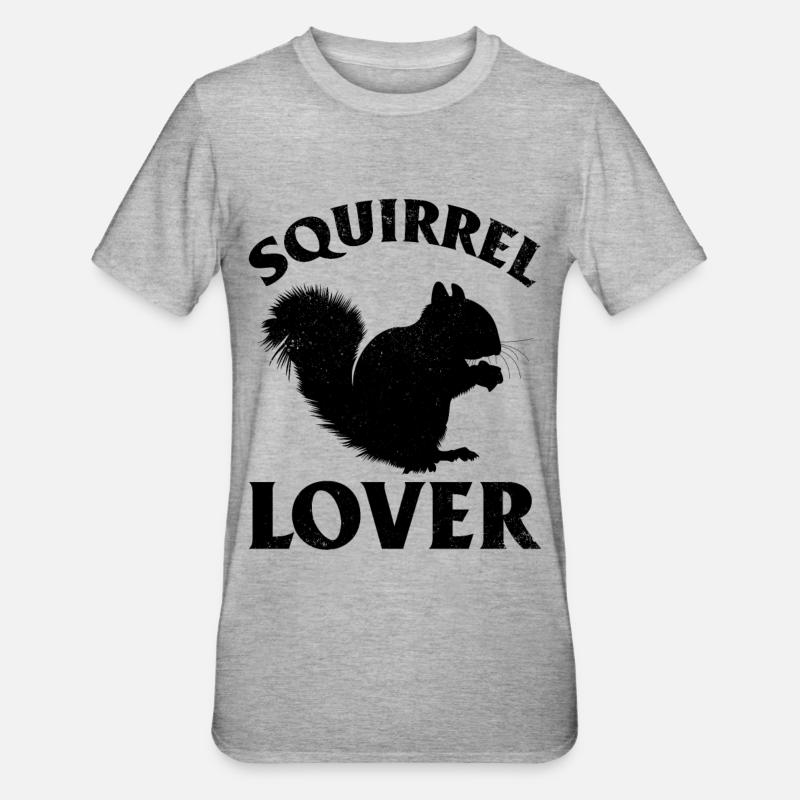 Eichhörnchen Liebhaber Cooles Eichhörnchen - Unisex Polycotton T-Shirt - Grau meliert