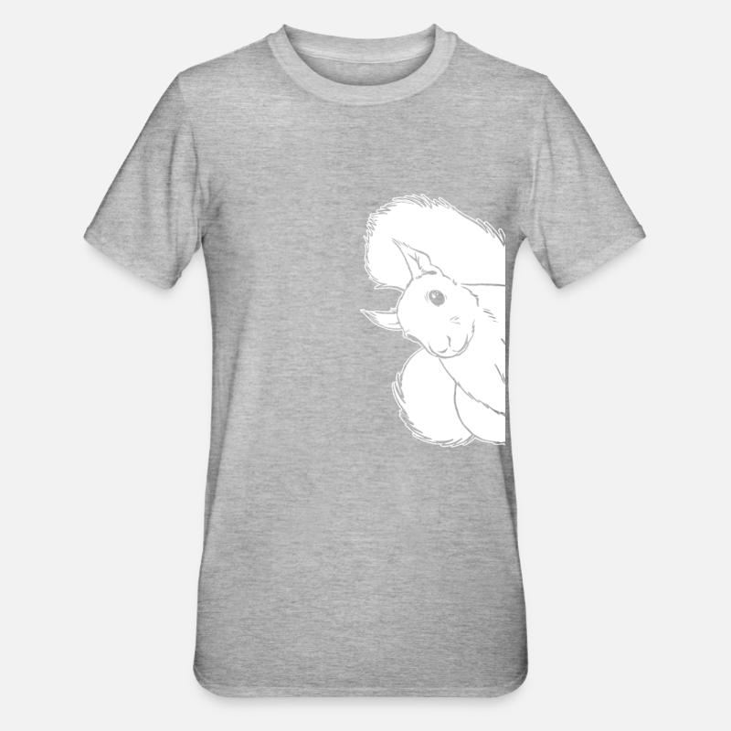 Funny squirrel, funny squirrel, - Unisex Polycotton T-Shirt - heather grey