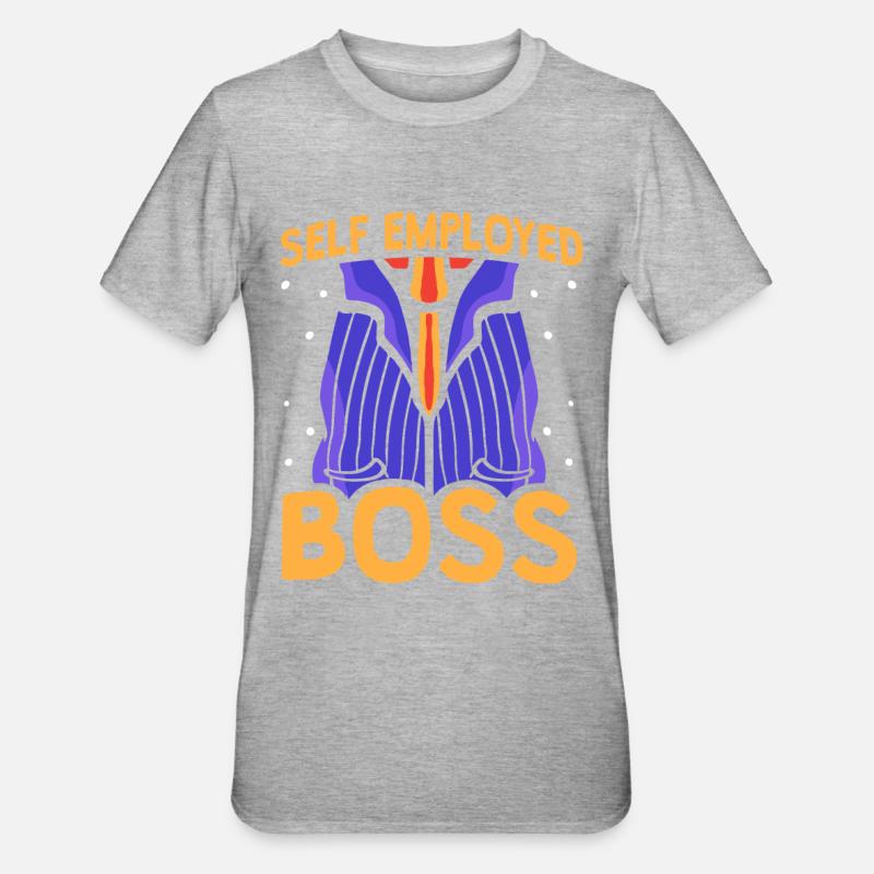 Selbständiger Chef Freelancer Selbstständig - Unisex Polycotton T-Shirt - Grau meliert