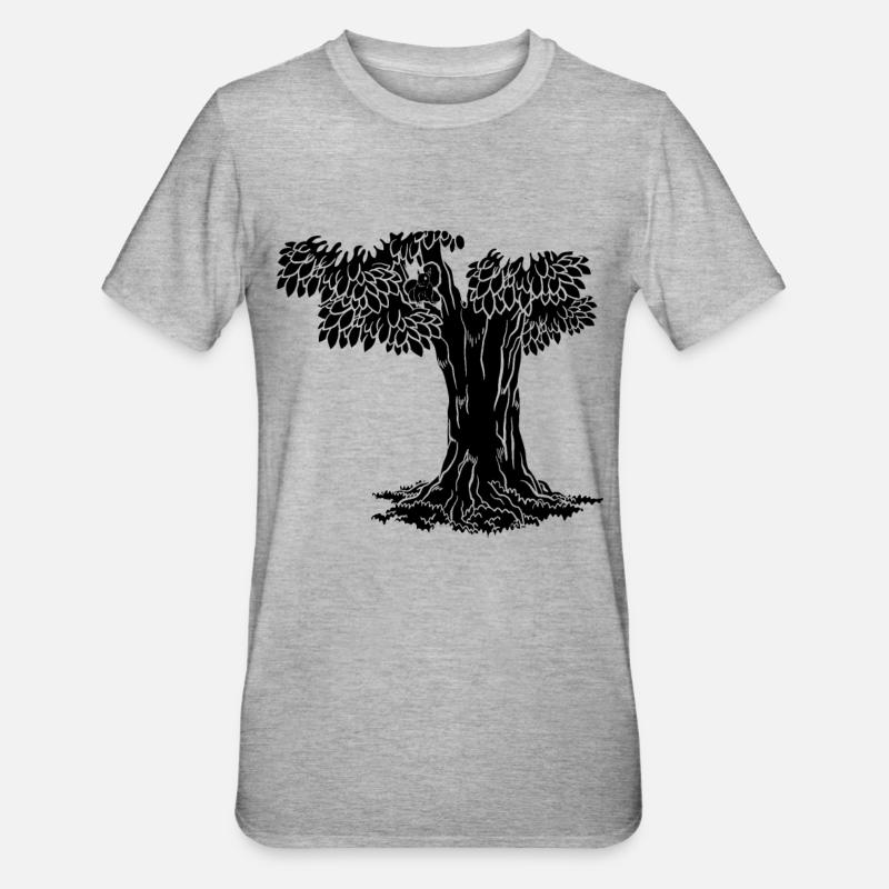 Lustiges Eichhörnchen, Eichhörnchen, - Unisex Polycotton T-Shirt - Grau meliert