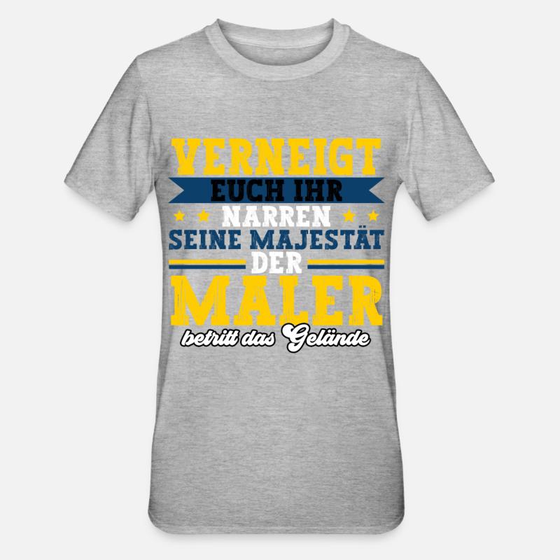 Maler - Unisex Polycotton T-Shirt - Grau meliert