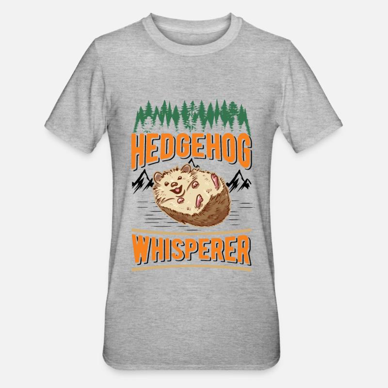 Hedgehog Whisper Hedgehog Whisperer - T-shirt polycoton Unisexe - gris chiné