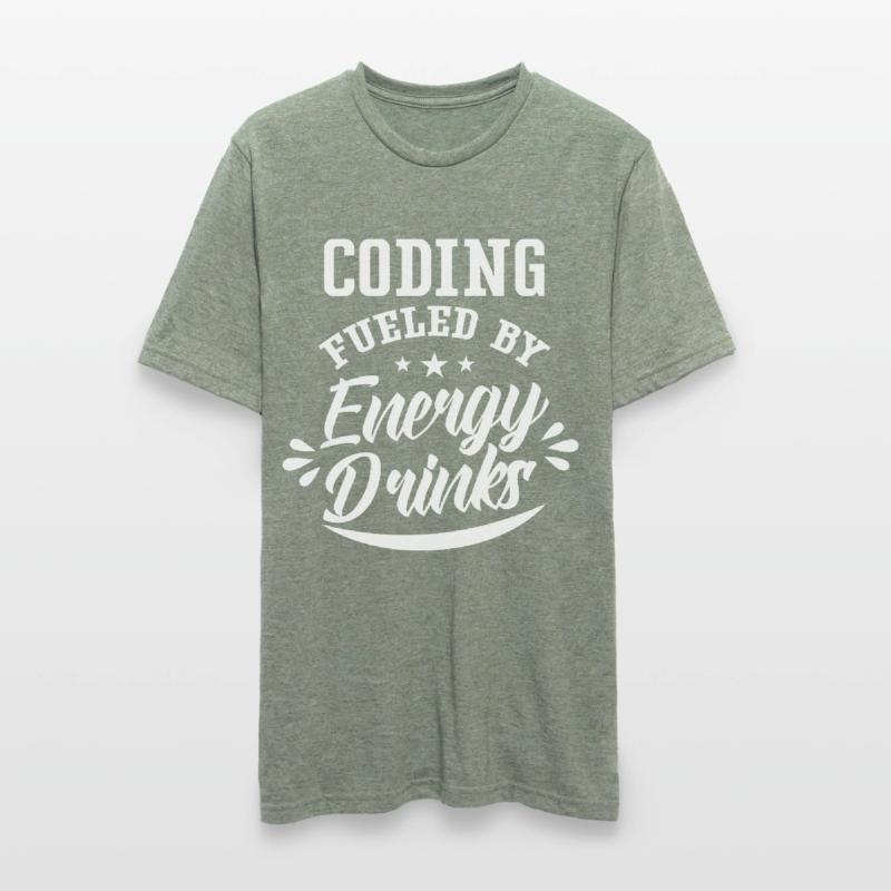 Programmation avec Energydrinks Code Coding Coder T-shirt polycoton Unisexe