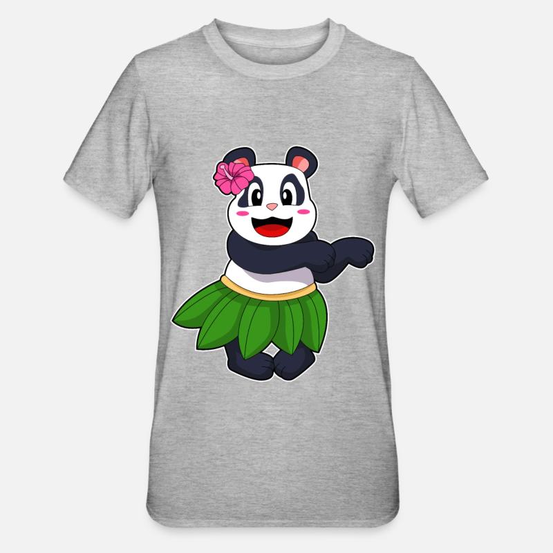 Ballet de danse panda - T-shirt polycoton Unisexe - gris chiné