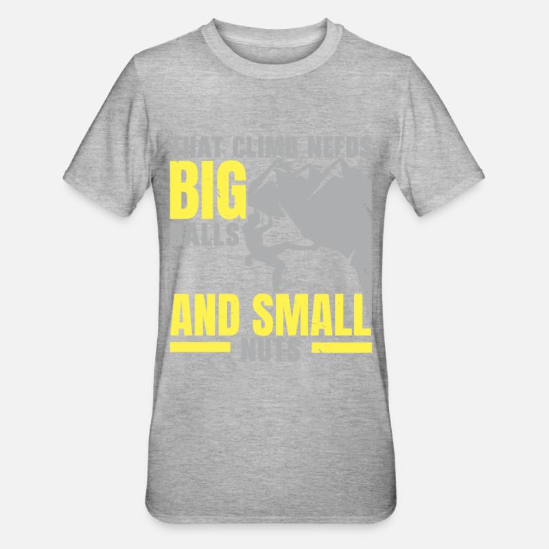 Boulderer Rock Climber Alpinistes Bloc - T-shirt polycoton Unisexe - gris chiné