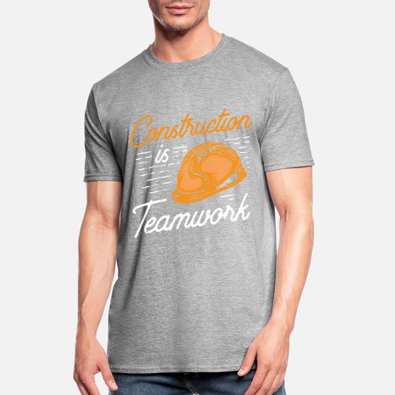 Construction work is teamwork Construction Construction site Teamwork Unisex Polycotton T-Shirt