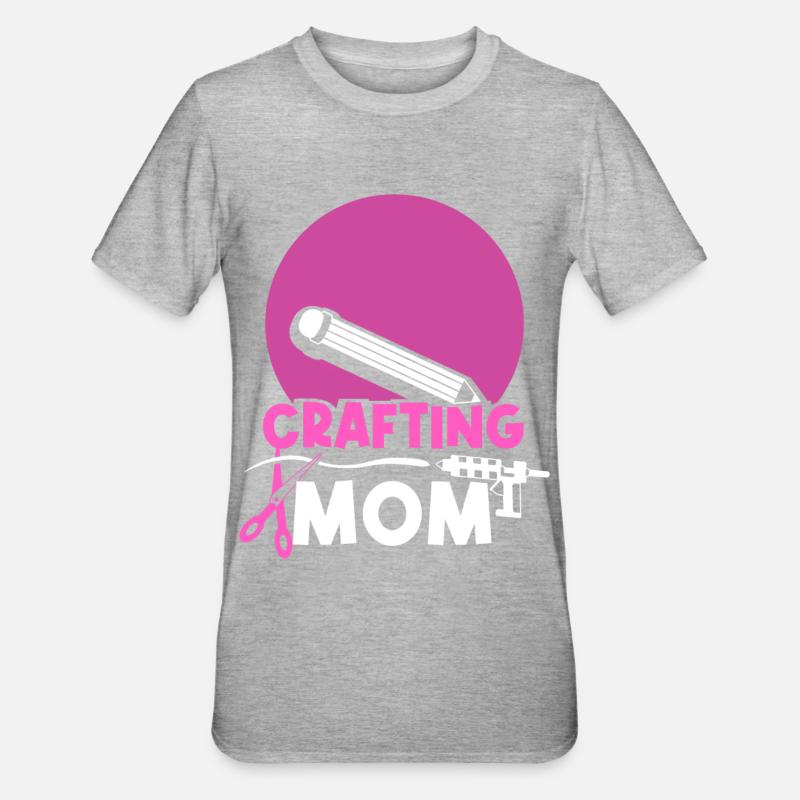 Basteln Mama Bastel Mutter Bastler - Unisex Polycotton T-Shirt - Grau meliert