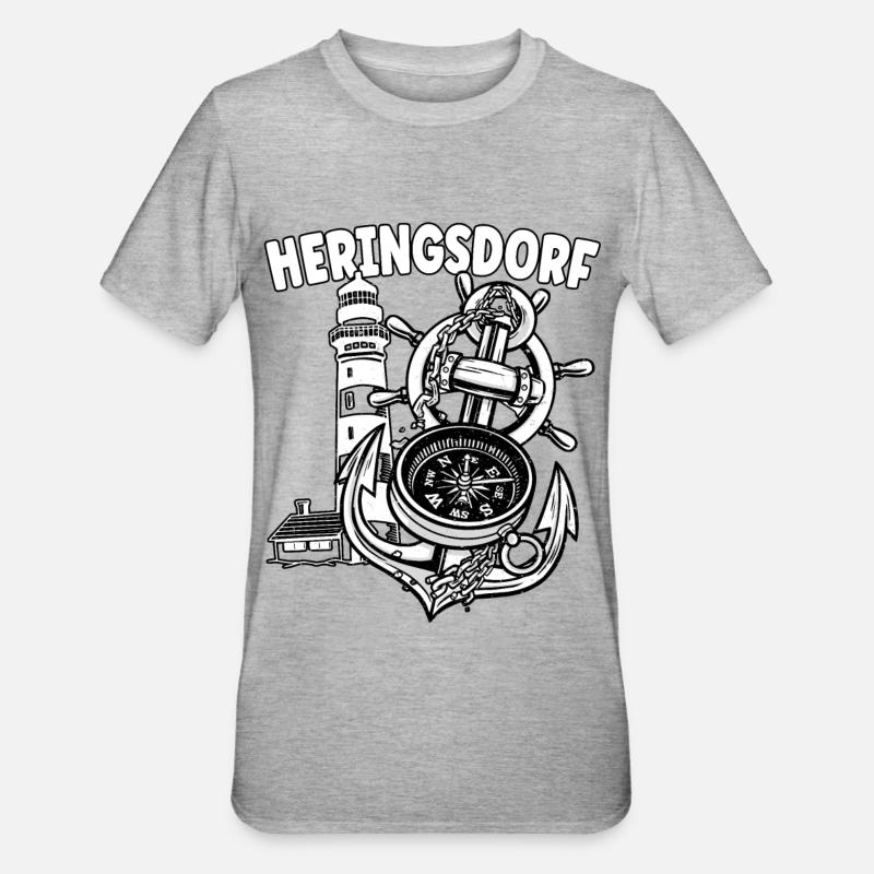 Heringsdorf - T-shirt polycoton Unisexe - gris chiné