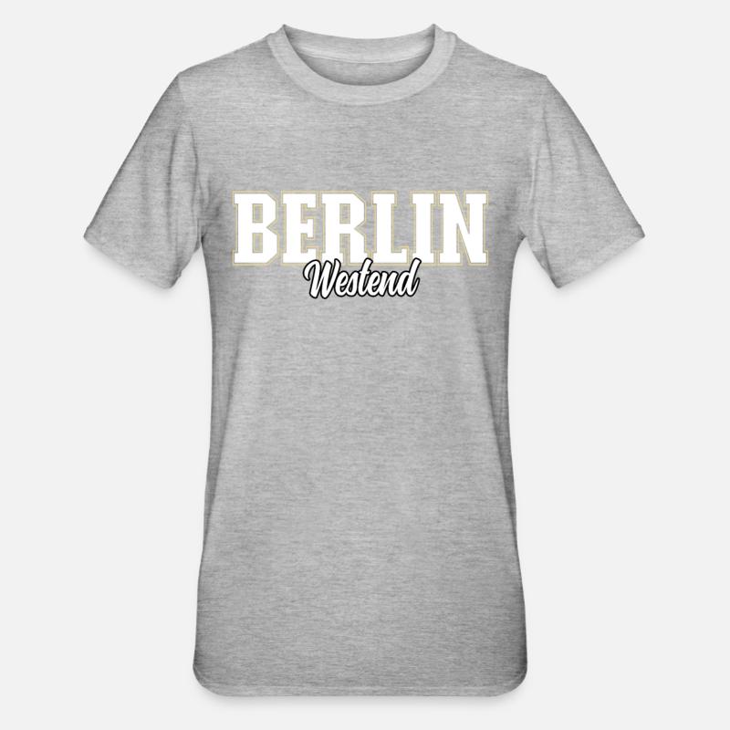 Berlin Westend - Unisex Polycotton T-Shirt - Grau meliert