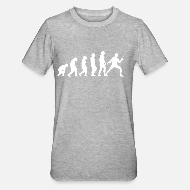 Fechten - Unisex Polycotton T-Shirt - Grau meliert
