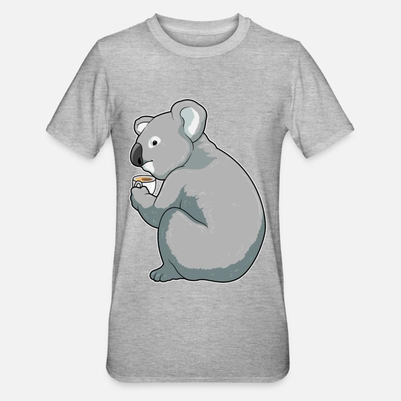 Koala Coffee Mug - Unisex Polycotton T-Shirt - heather grey