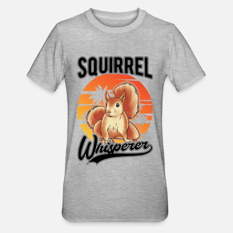 Eichhörnchen Flüsterer Squirrel Whisperer - T-shirt polycoton Unisexe - gris chiné