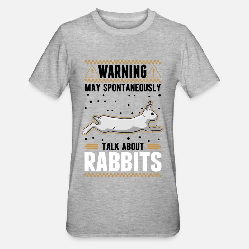 Lapin lapin lapin lapin - T-shirt polycoton Unisexe - gris chiné