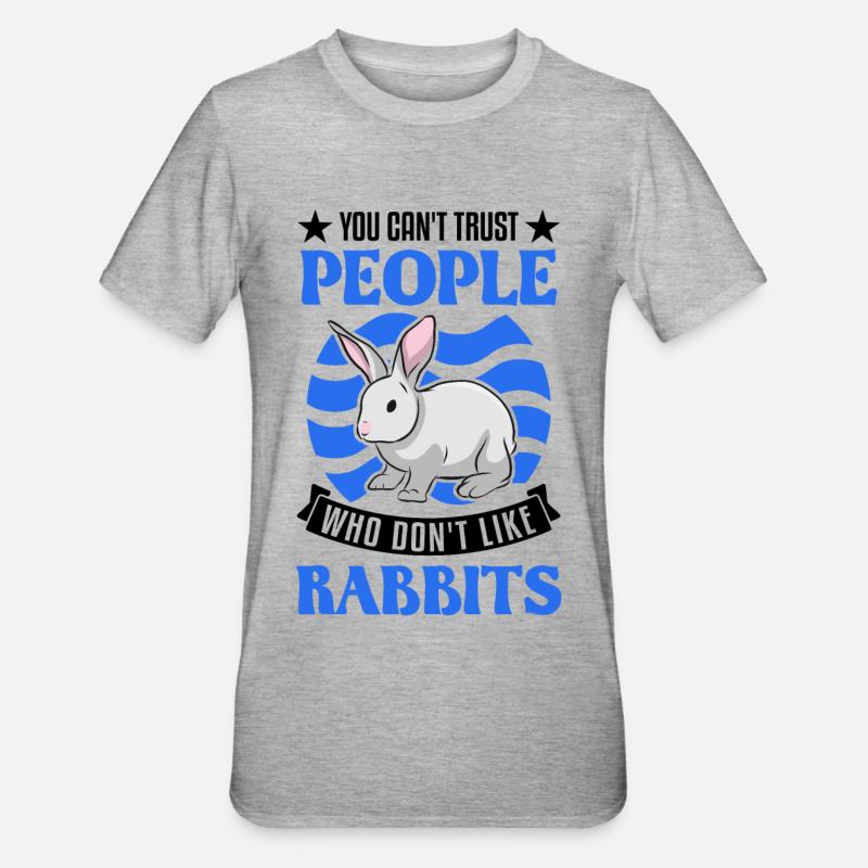 Lapin lapin lapin lapin - T-shirt polycoton Unisexe - gris chiné