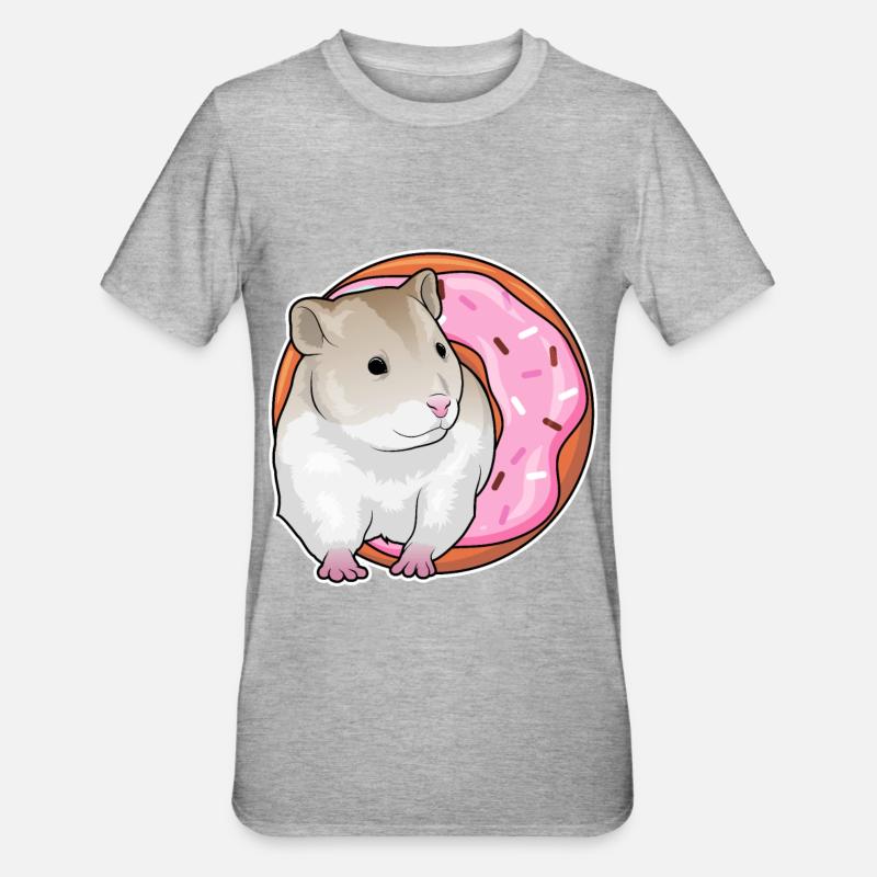 Beignet de hamster - T-shirt polycoton Unisexe - gris chiné