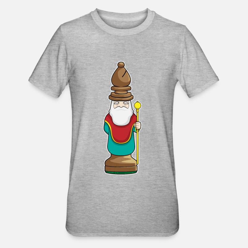 Chess piece Runner Chess - Unisex Polycotton T-Shirt - heather grey