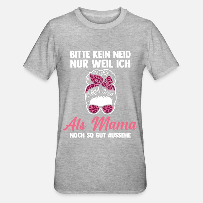 Mutter Mama - Unisex Polycotton T-Shirt - Grau meliert