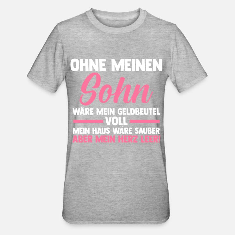 Mutter Neffen Mama - Unisex Polycotton T-Shirt - Grau meliert