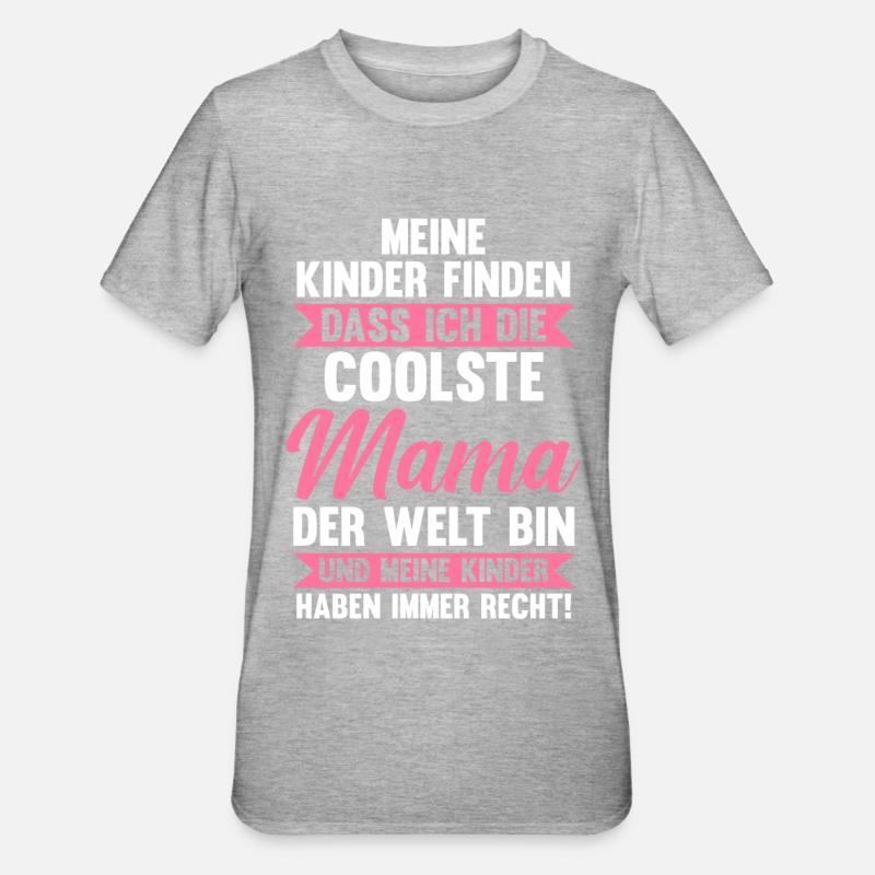 Mutter Mama - Unisex Polycotton T-Shirt - Grau meliert