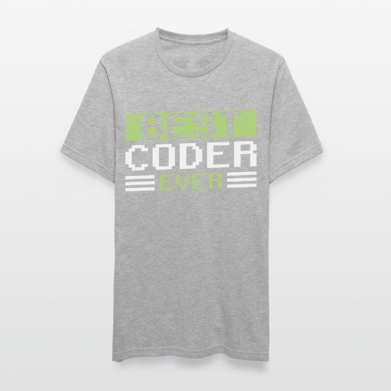 Meilleur programmeur de code de code jamais Coder T-shirt polycoton Unisexe