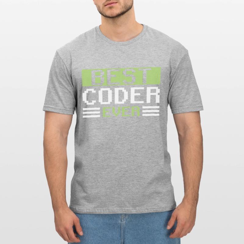 Meilleur programmeur de code de code jamais Coder T-shirt polycoton Unisexe