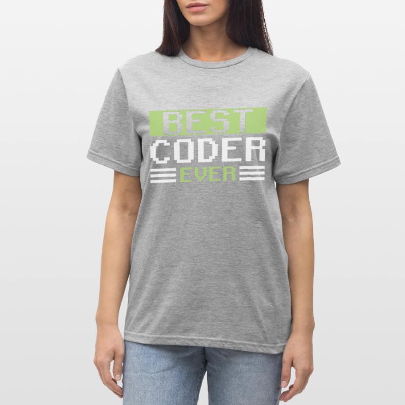 Meilleur programmeur de code de code jamais Coder T-shirt polycoton Unisexe