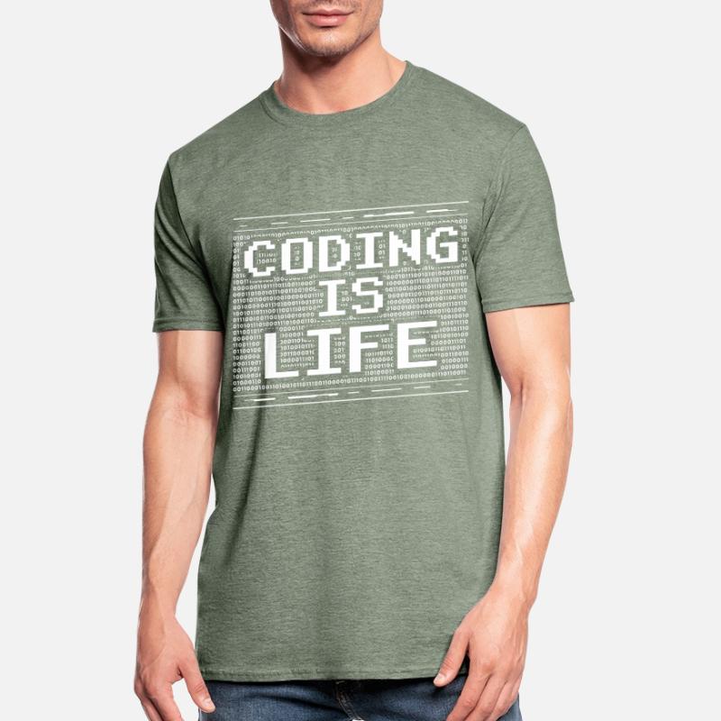 Coding Ist Leben Coder Code Programmierer Unisex Polycotton T-Shirt