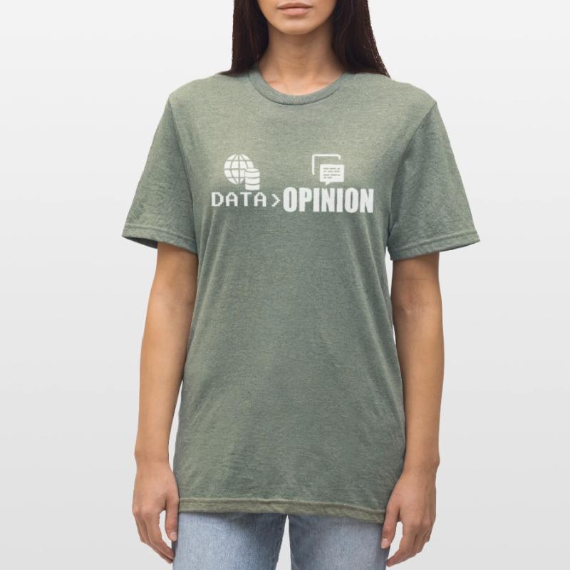 Data > Opinion Coder Programmierer Coding Code Unisex Polycotton T-Shirt