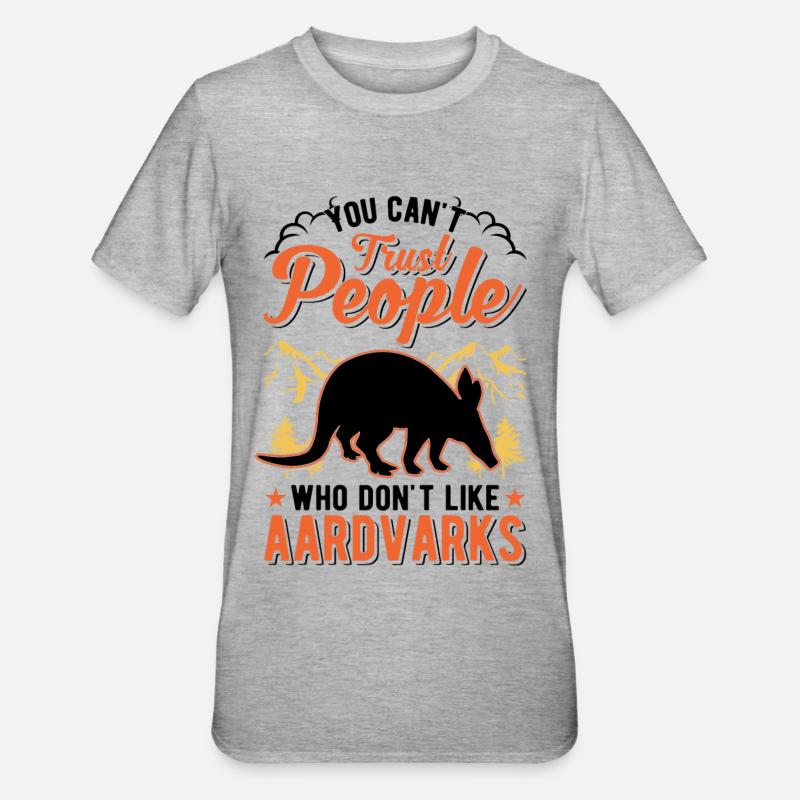Aardvark Cadeau Aardvark - T-shirt polycoton Unisexe - gris chiné