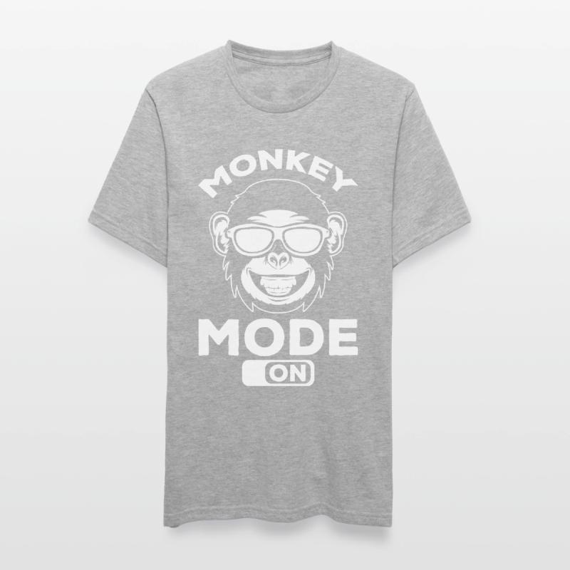 Monkey Mode On - Orangutan Monkey Funny Monkey Unisex Polycotton T-Shirt