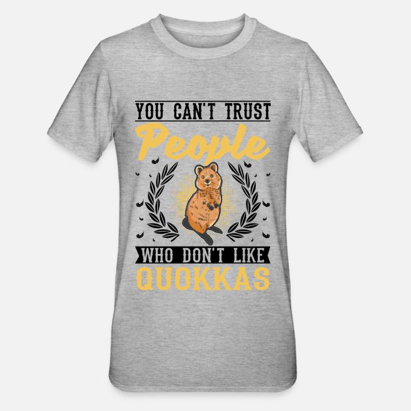 Quokka Gift Short-tailed Kangaroo - Unisex Polycotton T-Shirt - heather grey