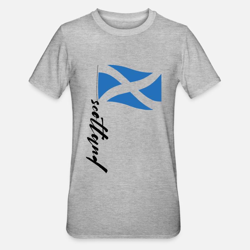 Écosse Drapeau écossais - T-shirt polycoton Unisexe - gris chiné