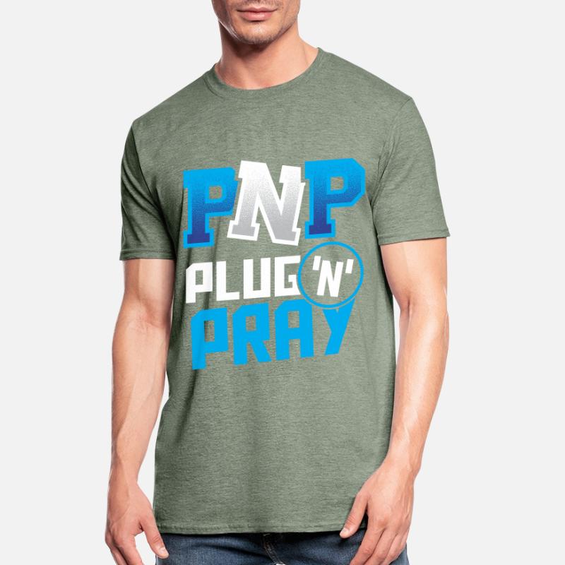 PnP = Plug'n'Pray Programming Programmer Coding Unisex Polycotton T-Shirt
