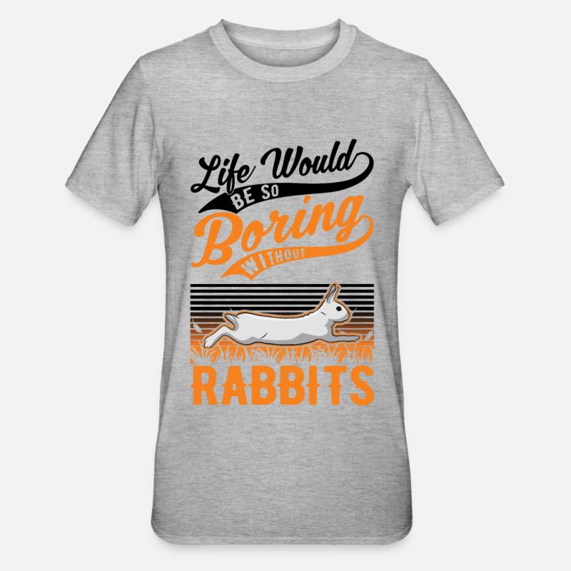 Rabbit Gift Rabbit Rabbit - Unisex Polycotton T-Shirt - heather grey