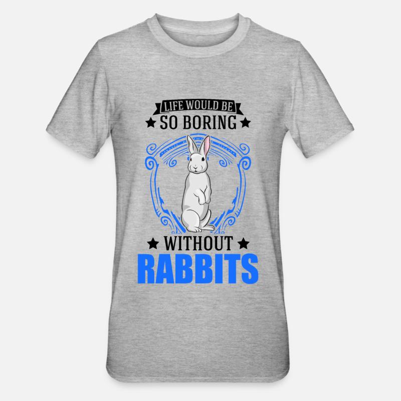 Rabbit Gift Rabbit Rabbit - Unisex Polycotton T-Shirt - heather grey