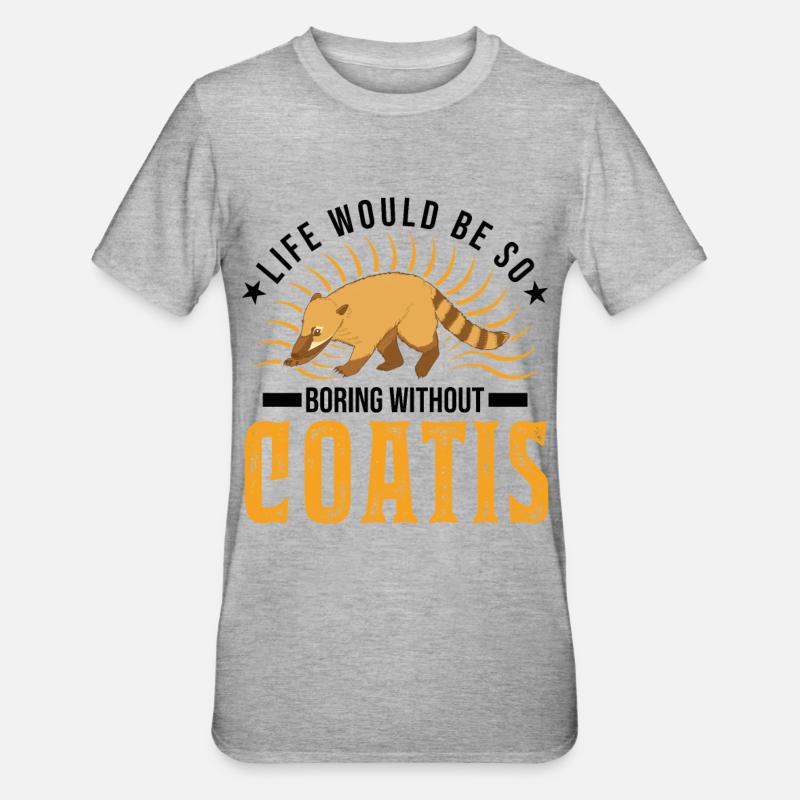 Coati Cadeau Proboscis Coati - T-shirt polycoton Unisexe - gris chiné
