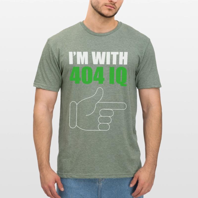 I'm with Stupid 404 Error Programmer Coding Unisex Polycotton T-Shirt