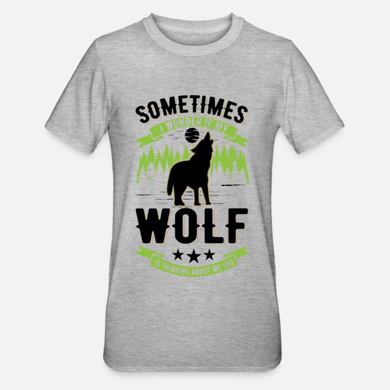 Wolf lover gift wolf pack - Unisex Polycotton T-Shirt - heather grey