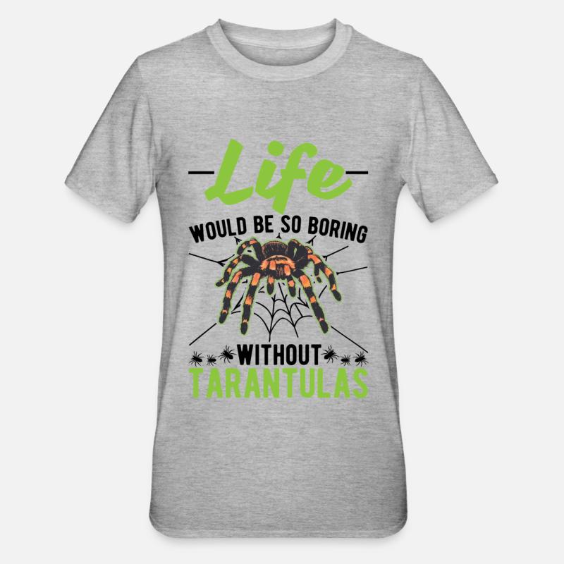 Tarantel Geschenk Spinne Tarantula - Unisex Polycotton T-Shirt - Grau meliert