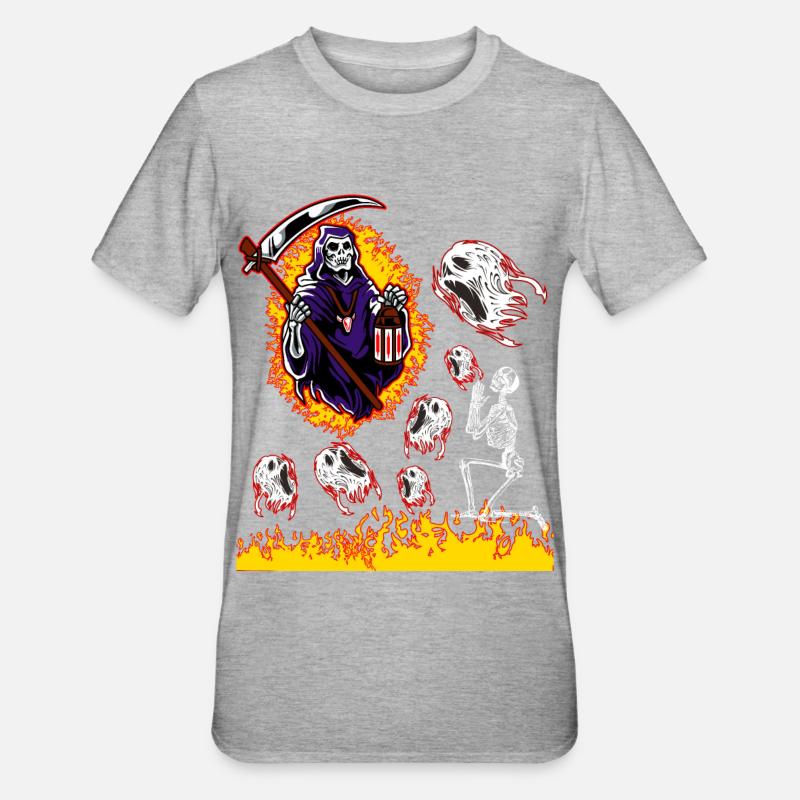 Mäher - Unisex Polycotton T-Shirt - Grau meliert