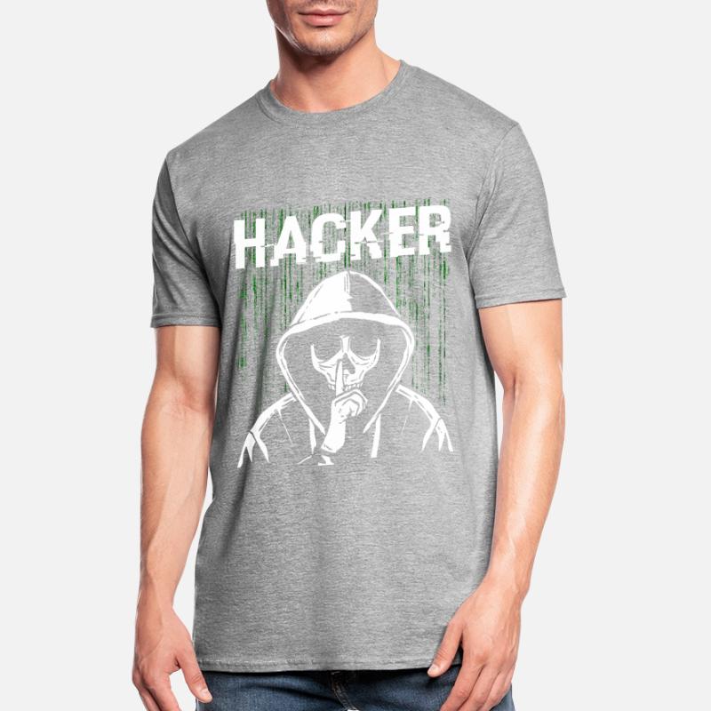 Hacker Skull Hacking Programmation Dark Net T-shirt polycoton Unisexe