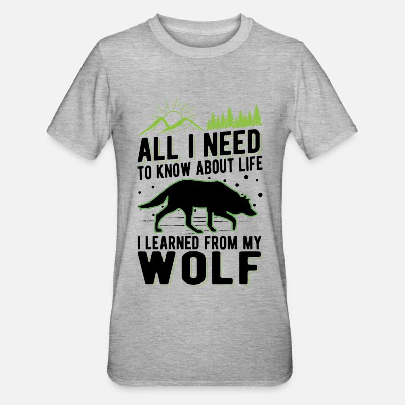 Wolf Lover Gift Wolf Pack - Unisex Polycotton T-Shirt - heather grey