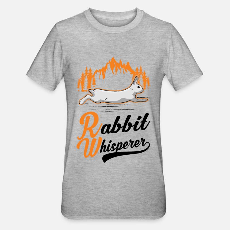Rabbit Whisperer Rabbit Whisperer - Unisex Polycotton T-Shirt - heather grey